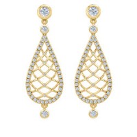 Earrings gold with diamonds Delight