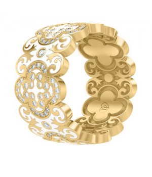 The Golden Ring with enamel and diamonds Laura